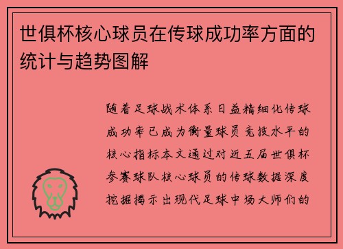 世俱杯核心球员在传球成功率方面的统计与趋势图解